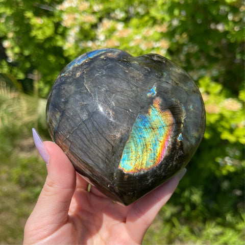 Shimmery Labradorite Heart