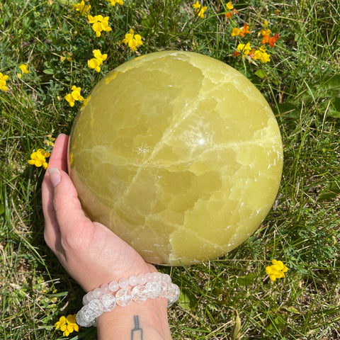 14 pound Lemon Calcite Sphere