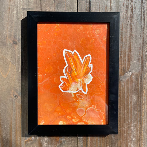 Tangerine Quartz Framed Original Painting