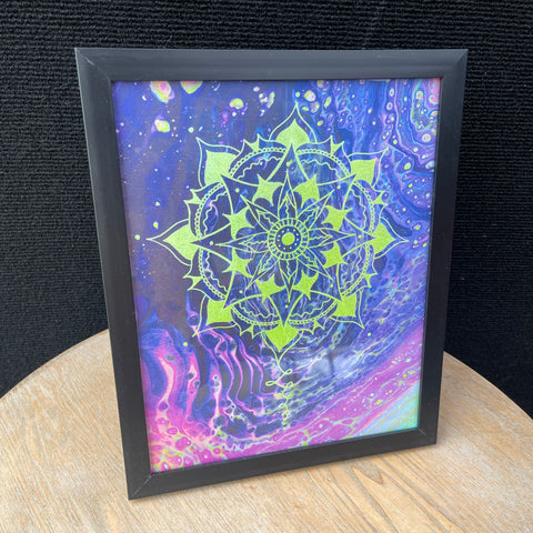 Neon Mandala Art Print