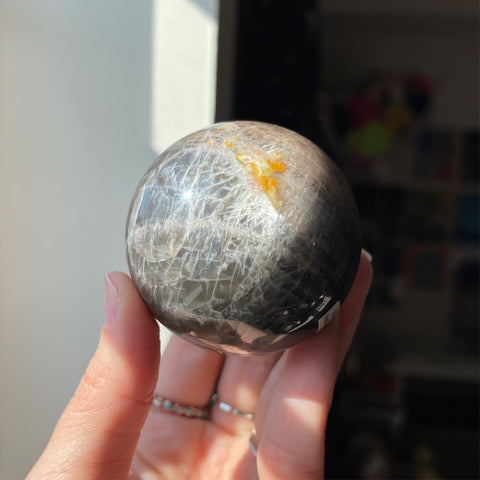 Black Moonstone Sphere E