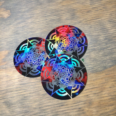 Holographic Mandala Stickers