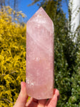 Chunky Rose Quartz Tower