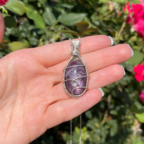 Gem Lepidolite Pendant