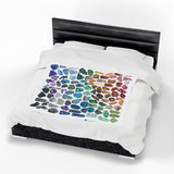 50" x 60" Assorted Crystals Plush Blanket
