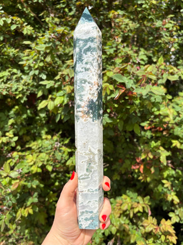 XL Moss Agate Tower