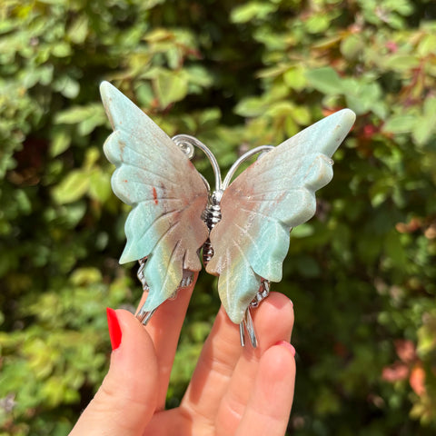 Amazonite Butterfly Carving B