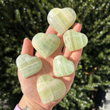 Pistachio Calcite Hearts