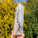 Chunky Flower Agate Tower