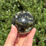 Prehnite w/ Epidote Sphere D