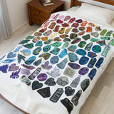 50" x 60" Assorted Crystals Plush Blanket