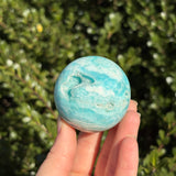 Blue Aragonite Sphere D