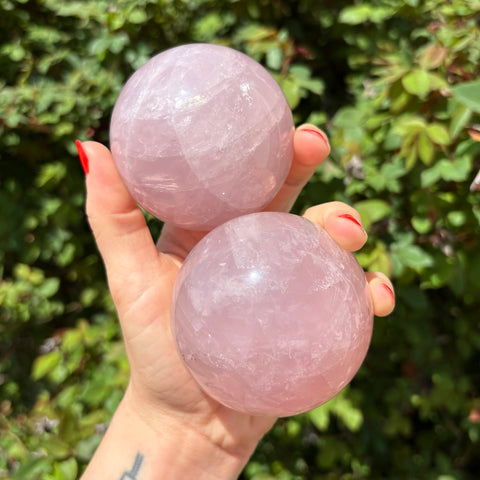 Star Rose Quartz Spheres
