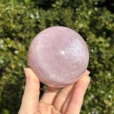 Shimmery Rose Quartz Sphere D