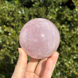 Shimmery Rose Quartz Sphere D