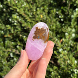 Pink Aragonite Palm Stone D