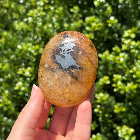 Golden Healer + Pyrite Palm Stone A