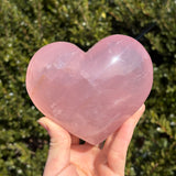 XL Shimmery Star Rose Quartz Heart B