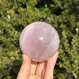 Shimmery Rose Quartz Sphere E