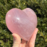 XL Shimmery Star Rose Quartz Heart B