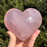 XL Shimmery Star Rose Quartz Heart B