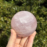 Shimmery Rose Quartz Sphere D