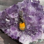 Bumblebee Jasper Lucky Cat Pendant
