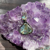 Labradorite & Abalone Pendant