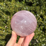 Shimmery Star Rose Quartz Sphere B