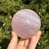 Shimmery Star Rose Quartz Sphere C