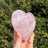 XL Shimmery Rose Quartz Heart A