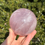 Shimmery Star Rose Quartz Sphere B