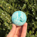 Blue Aragonite Sphere D