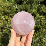 Shimmery Rose Quartz Sphere D