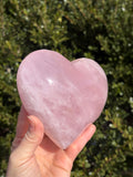 XL Shimmery Rose Quartz Heart A