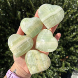 Pistachio Calcite Hearts