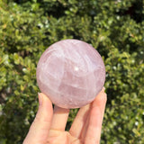 Shimmery Rose Quartz Sphere D