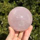 Shimmery Star Rose Quartz Sphere C