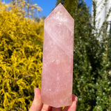 Chunky Rose Quartz Tower