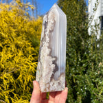 Chunky Flower Agate Tower