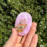 Pink Aragonite Palm Stone F