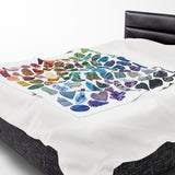 50" x 60" Assorted Crystals Plush Blanket