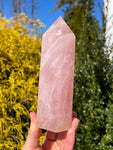 Chunky Rose Quartz Tower