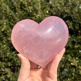 XL Shimmery Star Rose Quartz Heart B