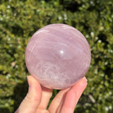 Shimmery Star Rose Quartz Sphere B