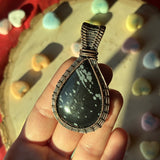 Snowflake Obsidian Pendant