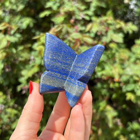 Lapis Lazuli Butterfly Carving
