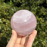 Shimmery Rose Quartz Sphere D