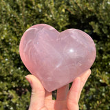 XL Shimmery Star Rose Quartz Heart B