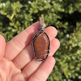 Mahogany Obsidian Coffin Pendant